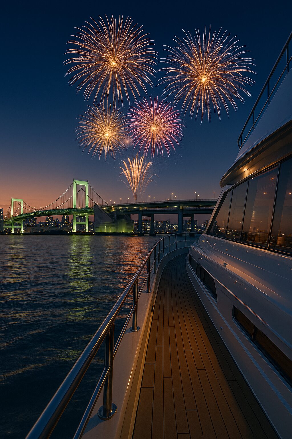 夏の夜を贅沢に！花火大会 × クルージングで特別な思い出を作ろう【倒れないグラスも大活躍】